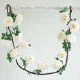 thumbnail image 4 of Efavormart 6 ft Cream Silk Rose Garland with Bendable Wire Vines Artificial Flower Garlands with Leaves for Wedding Decoration, 4 of 11
