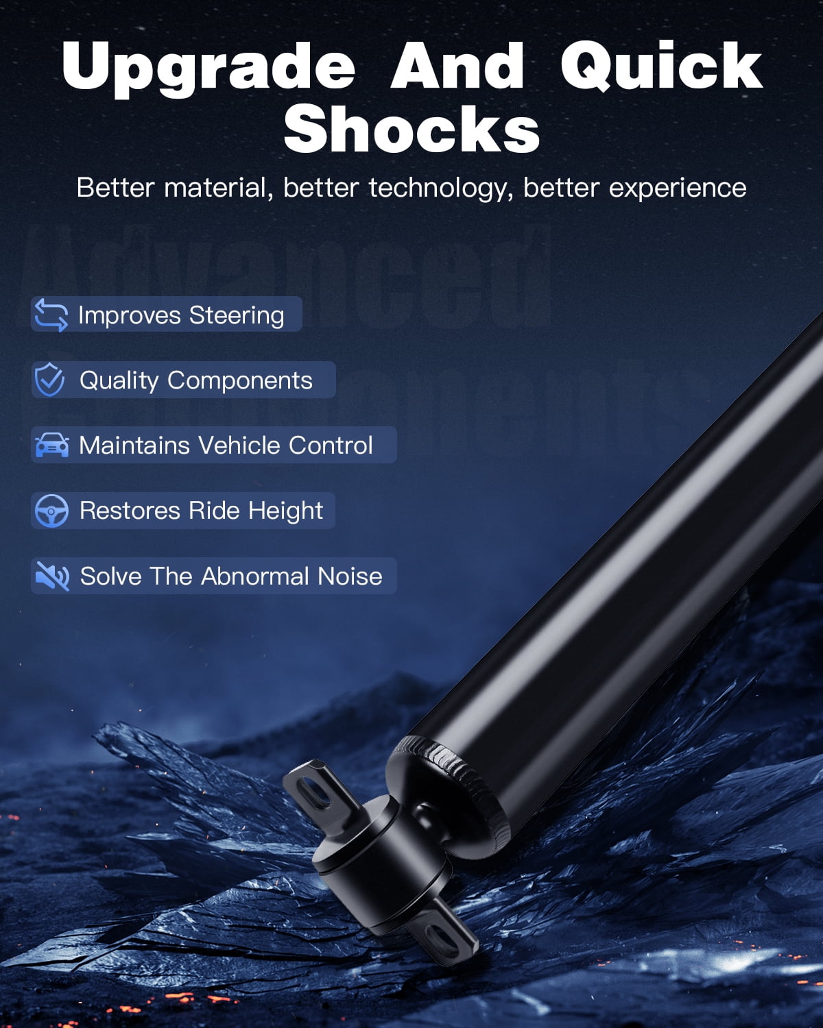 Shocks Struts,ECCPP Front Rear Shock Strut Absorbers Kits Compatible with1997 1998 1999 2000 2001 2002 2003 2004 2005 2006 for Jeep Wrangler 344435 32196 344403 32306