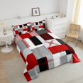 thumbnail image 4 of Erosebridal Patchwork Rectangle Bedding Sets Full with Comforter,Geometry Stripe Duvet Insert,Abstract Artwork Decor,Reversible,Ultra Soft,3pcs, 4 of 7