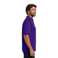 thumbnail image 3 of Hanes Ecosmart Jersey Polo T-Shirt, Men's Short Sleeve Solid Tee, Purple Shirt, 3XL, 3 of 5