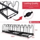 thumbnail image 4 of Organizador de ollas y sartenes expandible, estante organizador de sartenes de hierro resistente y duradero para gabinete, compartimentos ajustables con patas de goma no tóxicas, construcción sólida, 4 of 5