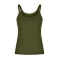 thumbnail image 6 of HongQid Women's Scoop Neck Spaghetti Strap Tank Top Ribbed Sleeveless Slim Fit Camisole Summer Casual Outfits, 6 of 7