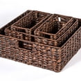 thumbnail image 4 of happimess Traditional Assorted Hand-Woven Hyacinth/Iron Baskets, Dark Brown Wash (Set of 10), BSK1010B-10SET, 4 of 11