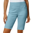 thumbnail image 5 of Casual Shorts for Women Women’s Twill Bermuda Shorts, Stretch High Waist Pull on Hiking Shorts, Summer Casual Outdoor Workout Sport Bottoms Blue 4XL, 5 of 9