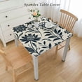 thumbnail image 2 of BANET Oilcloth Tablecloth Small Rectangle Water Resistant/Oil-Proof Wipeable Heavy Duty Tablecloths Weights for Outdoor Picnic - Floral Grey White, 2 of 7