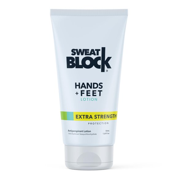 SweatBlock Lotion Antiperspirante pour Mains et Pieds, Prouvée pour Réduire la Transpiration, Réduire la Transpiration des Mains et des Pieds, Sûre et Efficace, Lotion Antitranspirante pour Femmes et Hommes, 50mL