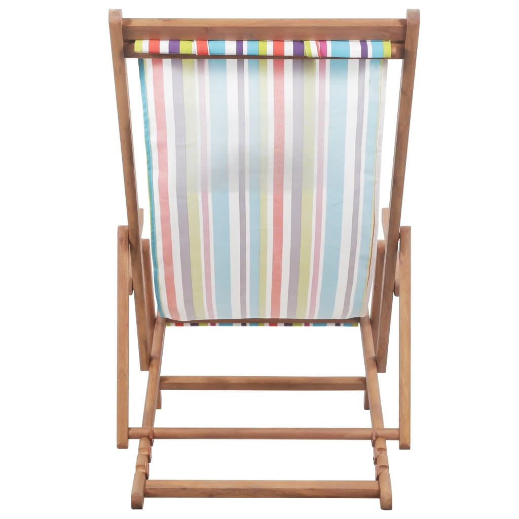 Lowestbest Folding Beach Chair, Fabric and Wooden Frame Multicolor Outdoor Seat Lounge Lowestbest Folding Beach Chair, Fabric and Wooden Frame Multicolor Outdoor Seat Lounge