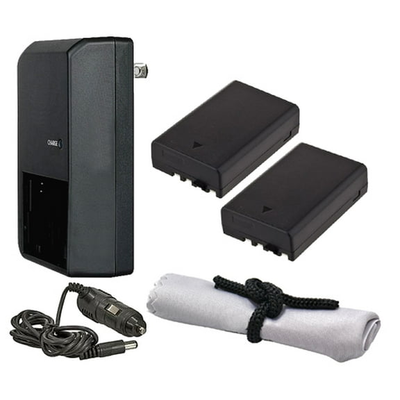 Pentax K-50 'Intelligent' Batteries (2 Units)   AC/DC Travel Charger   Nw Direct Microfiber Cleaning Cloth.