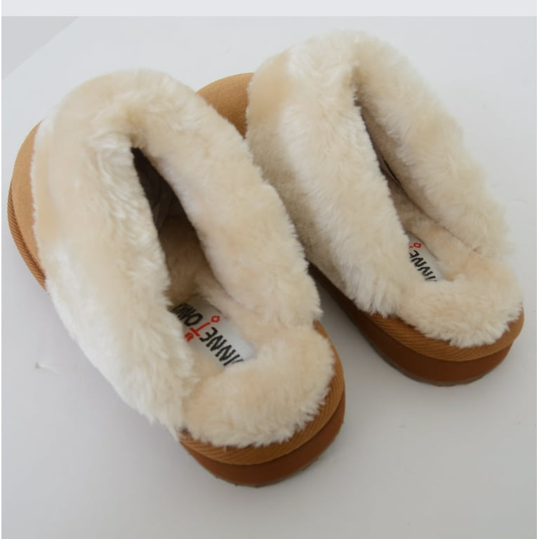 Fur Trim Minnetonka Fur Slippers Minnetonka Shar Fur Trim Slip On