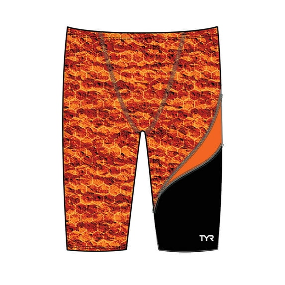 TYR Mens Agon Wave Jammer (Black/Orange, 30)