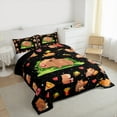 thumbnail image 3 of Feelyou Kids Cute Capibara Full Size Comforter Sets, Yummy Pizza Hamburger Bedding Comforter Set, Kawaii Cartoon Animal Reversible Bedding Sets, Luxury Bedroom Decor, 3pcs, 3 of 8