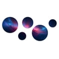 thumbnail image 2 of Designart "Starry Atmosphere Abstract Night Sky I" Abstract Metal Wall Art Set of 5 Piece, 2 of 5