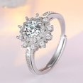 thumbnail image 2 of Anillo de Plata de Ley 925 simplicidad ajustable para mujer moda exquisita estudiante novia joyería accesorios fiesta de boda, 2 of 2