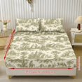 thumbnail image 2 of Bulopur Vintage Farm Toile Twin Sheet Set 3 Piece Set Sheet Sets with Bottom Bedsheet Cozy Lightweight Stretchy Bedding for Twin Size Bed Home Decor, 2 of 5