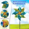 thumbnail image 2 of Uxcell 4-Pack Molinos de Viento de Flores Brillantes para el Césped, Molinos de Viento Reflectantes de Plástico de 20 Pulgadas para Decoraciones de Fiesta [Amarillo, Azul], 2 of 7