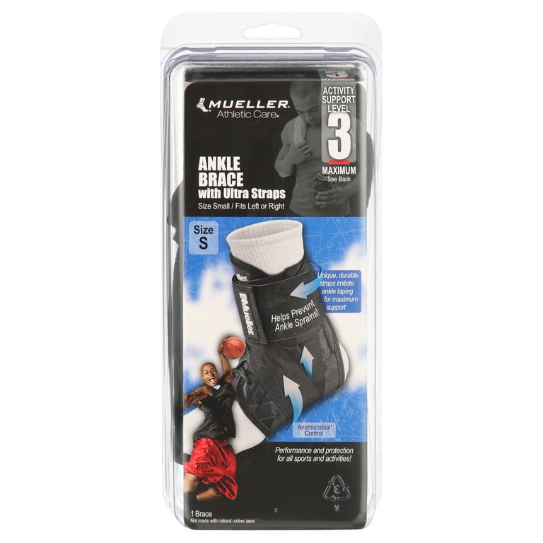 Mueller Soft Ankle Brace with Straps, Black, Small - Walmart.com