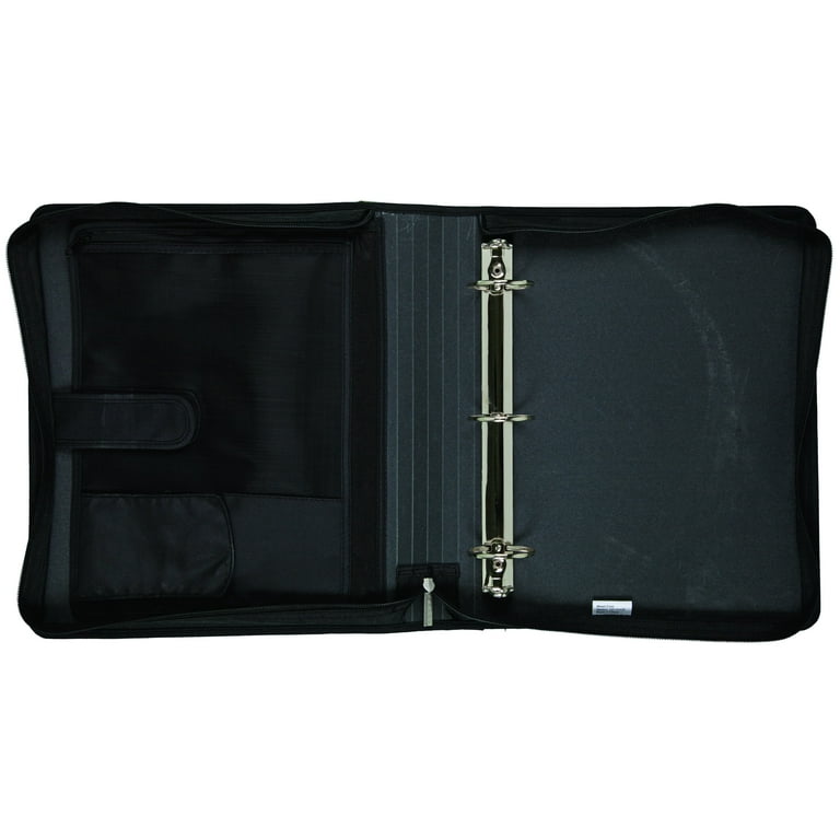 Five Star Black Zipper Binder with Three Ring Closure and