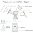 thumbnail image 5 of YOHKOH Manual Breast Pump,180ml (6oz) Milk Collector,Portable Breast Milk Catcher, 5 of 6