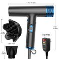 thumbnail image 3 of Yapoy Professional Hair Dryer with Diffuser 110, 000 RPM High-Speed 200 Million Ionic, Black, 3 of 6