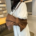 thumbnail image 6 of Fashion Bows Underarm Bag Nylon Ruched Armpit Purse Crossbody Shoulder Bags, 6 of 21