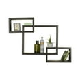 thumbnail image 4 of Melannco Set of 3 Interlocking Floating Wall Mount Shelves in Espresso, 4 of 8