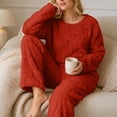 thumbnail image 5 of Yourumao Womens Fleece Pajama Sets for Women 2 Piece Fuzzy Long Sleeve with Long Pants Pjs Soft Cozy Winter Loungewear Pjs, 5 of 8