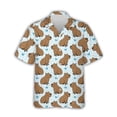thumbnail image 4 of Camisetas con gráficos de capibara kawaii para hombre, ropa con estampado 3D, camisa hawaiana de playa Aloha, blusa de manga corta Y2K con solapa para niños, 4 of 5