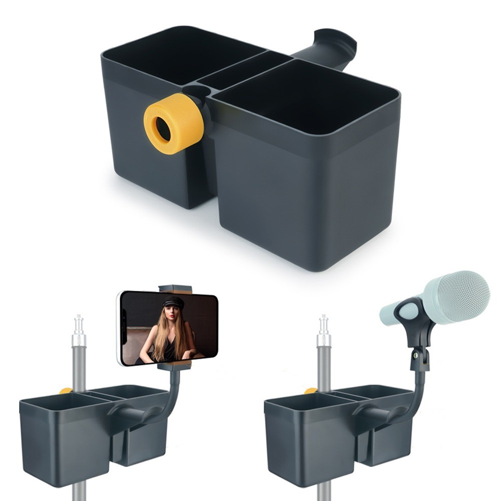 SPRING Microphone Stand Drink Bottle Holder Phone Bracket Clamp Mount Tripod Pole Mic Stand Bracket Water Cup Holder For Live Broadcast A