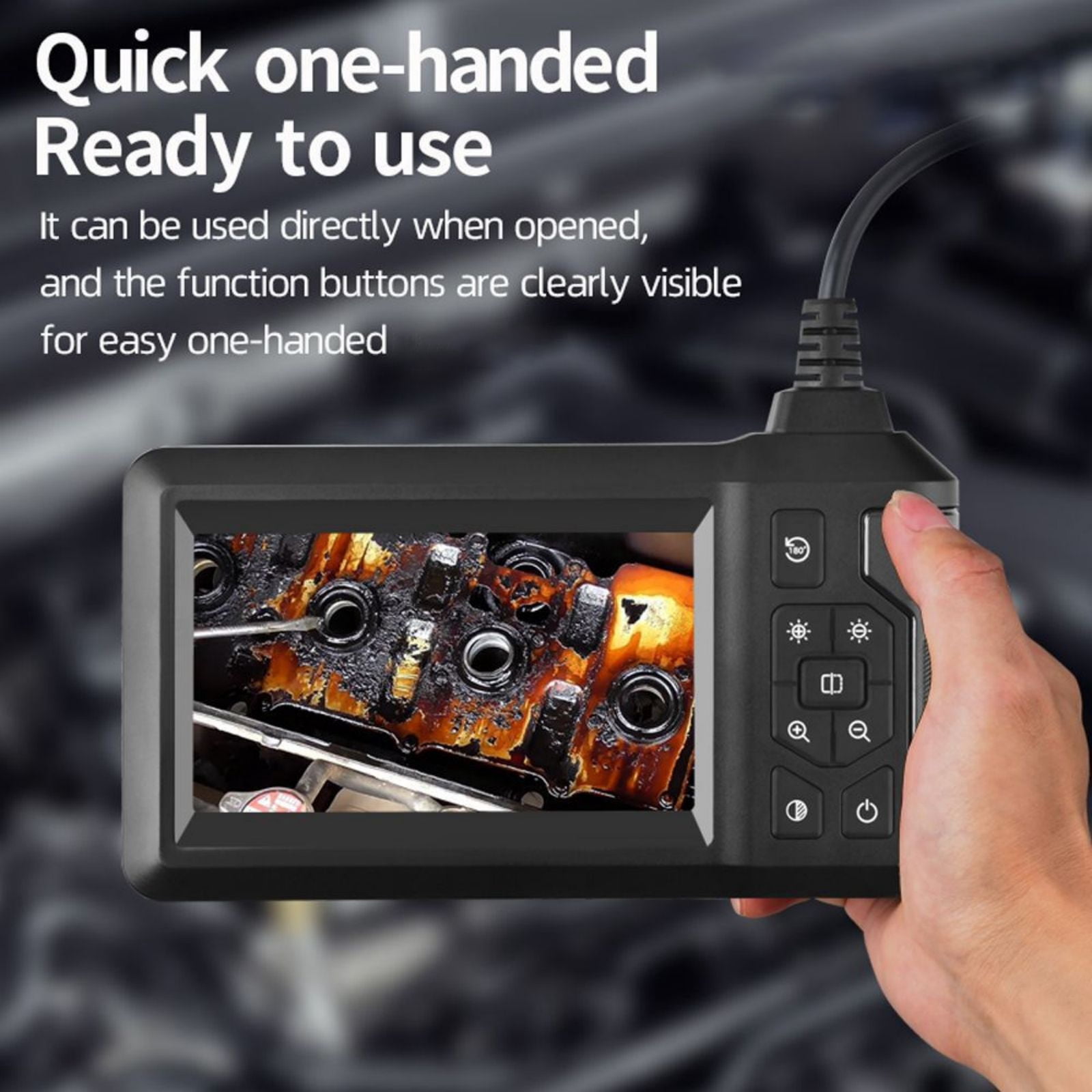 Industrial Endoscope Inspection Camera with Adjustable Light Bracket Waterproof Borescope Camera for Inspection