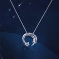 thumbnail image 4 of Jumpingount Collar de plata de ley 925 para mujer, delicado y único colgante de estrella de amor, plata de primera calidad Ropa, zapatos y accesorios Miscelánea, 4 of 6