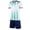 White, variant on TrendOFT Soccer Uniforms Kids Adults Short Sleeve Training Breathable Sports Team Wear Soccer Blue 5-6 Years
