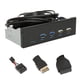 thumbnail image 3 of Panel de Medios, USB3.0 USB2.0 TUPO C 5 Interfaces 5.25 Pulgadas 10 Gbps PC de Metal Duradero Multifunción Panel de Tablero de Tablero y Reproducir para PC, 3 of 7