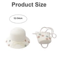 thumbnail image 2 of Little Girl Kids Breathable Summer Straw HatUV Protection Wide Brim Floppy Beach Sun Visor Hats - white, 2 of 5