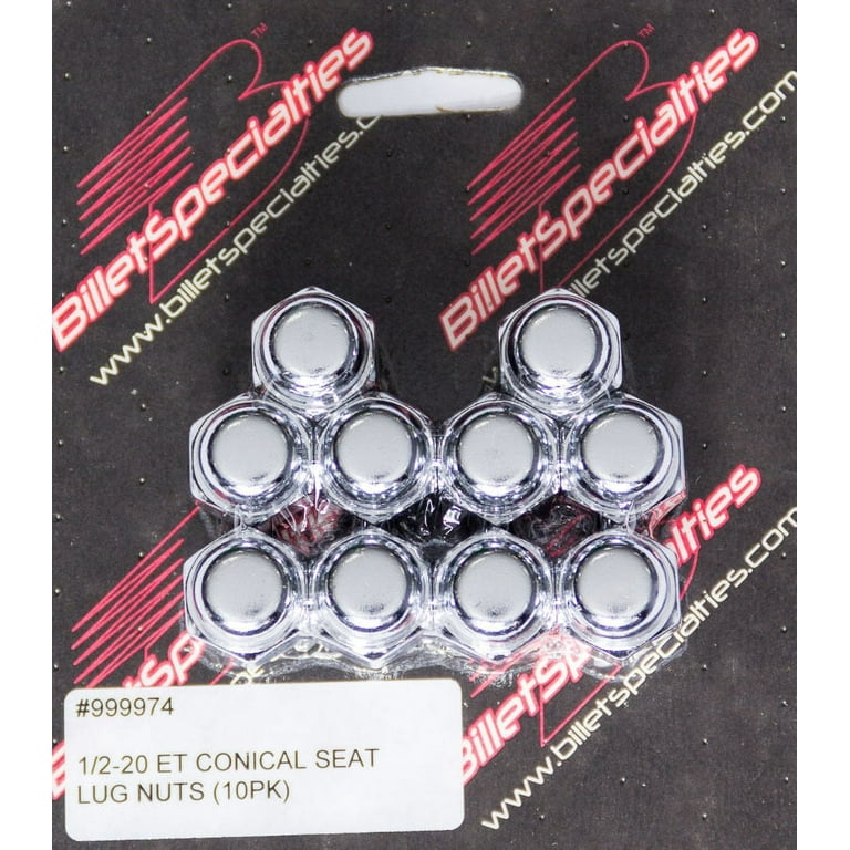 Billet Specialties 1/2-20 ET Conical Seat Lug Nuts (10pk) Billet Specialties 1/2-20 ET Conical Seat Lug Nuts (10pk)