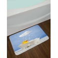 thumbnail image 2 of Rubber Duck Bath Mat, Rubber Duck Taking a Bath with Cloud Over Head Humorous Kids Room Print, Non-Slip Plush Mat Bathroom Kitchen Laundry Room Decor, 29.5 X 17.5 Inches, Yellow White Blue, Ambesonne, 2 of 2