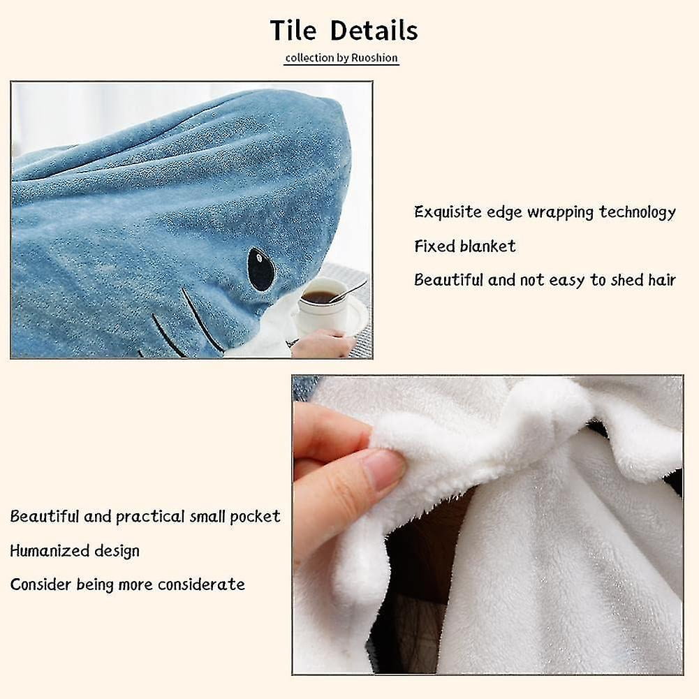 Shark Blanket Hoodie Bebetter Adult Shark Wearable Blanket Super Soft Cozy Shark Sleeping Bag Shark Tail Fleece Throw Blanke L G Need