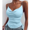 thumbnail image 1 of Camisa sin mangas con tirantes finos, camiseta sin mangas de color liso profundo y corte entallado para mujer, camisola con escote en V profundo optimizada para la excelencia, 1 of 5