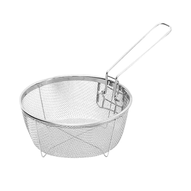 HBFAGFB Stainless Steel Deep Fryer Strainer with Handle, Blanching Basket for Kitchen