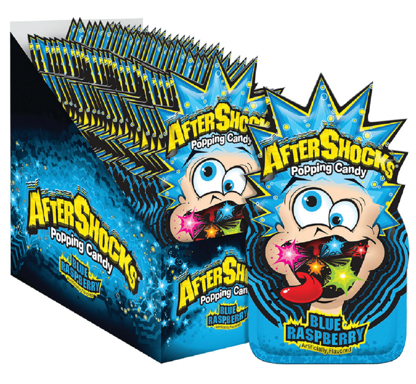Aftershock Popping Candy Blue Raspberry 24 Box ubicaciondepersonas