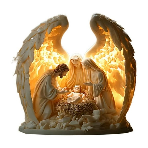 Gorgeous Angel Wings Cross Decoration, Finely Detailed Wings Gracefully Wrap Around The Cross, Elegant Boho Style, Premium Acrylic Material, 2025