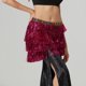 thumbnail image 4 of Falda corta de medio cuerpo con lentejuelas y borlas para mujer, delantal de poliéster, para fiesta de baile de carnaval, moda femenina, 4 of 7