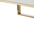 thumbnail image 5 of HomeRoots 543871 47 in. Stainless Steel Coffee Table with Two Drawers - White & Gold, 5 of 5