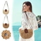 thumbnail image 1 of Bolso de paja de ratán tejido a mano para mujer - Bolso de hombro de playa de verano estilo bohemio, 1 of 9