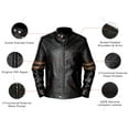 thumbnail image 2 of NomiLeather lambskin leather jacket men – black leather jacket and leather jackets for men (Brown - Small), 2 of 8