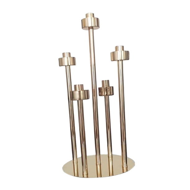 Candelabro De 5 Cabezas, Base Estable Para Mesa De Comedor De Boda, Estilo B