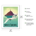thumbnail image 2 of Le Mont Saint Michel Normandy France - Vintage Travel Poster by Pierre Fix-Masseau c.1937 - Bamboo Fine Art 290gsm Paper (Unframed) 12x16in, 2 of 4