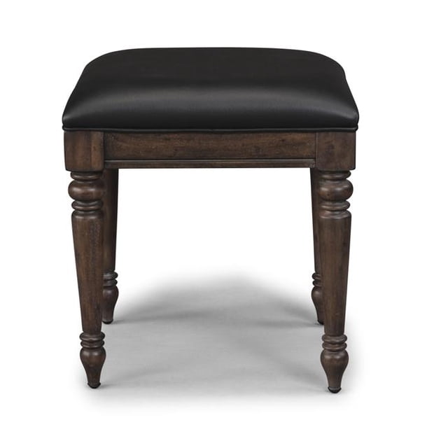 Homestyles 5503-28 Marie Vanity Bench, Brown - 18.5 x 17.25 x 15 in.