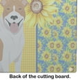thumbnail image 5 of Summer Sunflowers Red and White Pit Bull Terrier Glass Cutting Board Large 12 in x 15 in, 5 of 5
