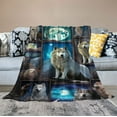 thumbnail image 2 of ARISTURING  Wolf Blanket,Wolf Gifts for Men Throw Blanket, Wolf Gifts for Women Girls,Wolf Gifts for Wolf Lovers,Soft Warm Cozy Wolf Blanket for Office Home Bedroom Sofa Couch Decor, 2 of 6