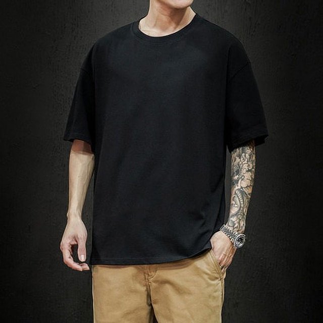 Nueva camiseta de verano para hombre 2022, camiseta sólida a la moda para hombre, camisetas informales de algodón de manga corta de gran tamaño Hip Hop para hombre, ropa de calle para hombre Tan Jianjun unisex